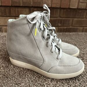 Sorel Out N About Wedge Sneaker Bootie | Gray Suede | Size 10.5